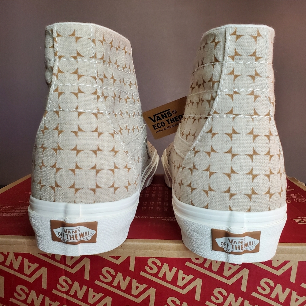 Vans Sk8-Hi Tapered Eco Theory Checkerboard Port Men Size 10.5, Women Size 12 - Picture 6 of 9